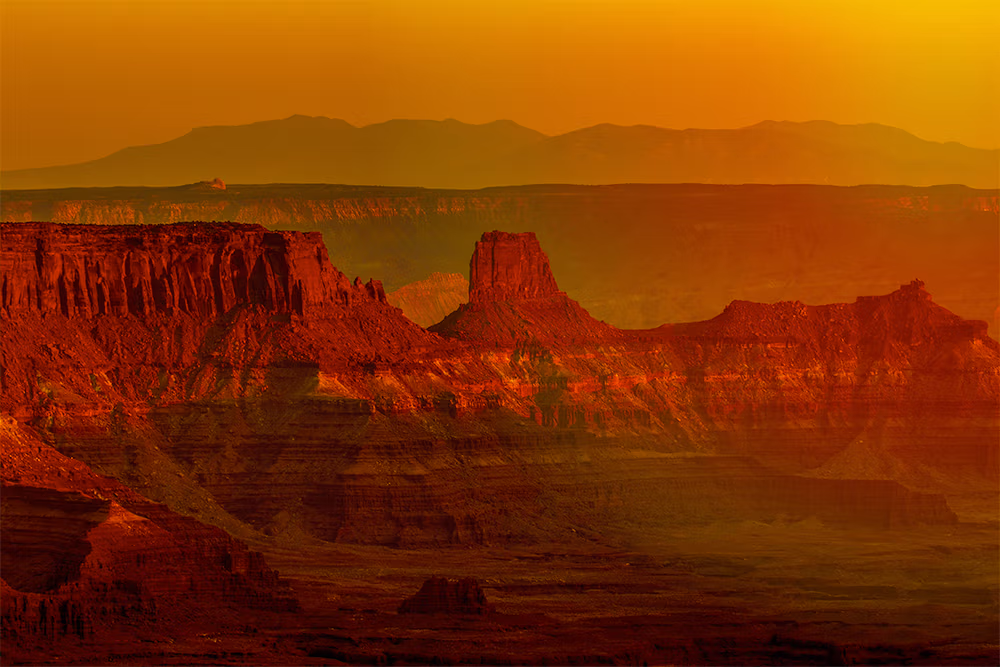 Grand Canyon sunset during helicopter wedding ceremony Nevada
