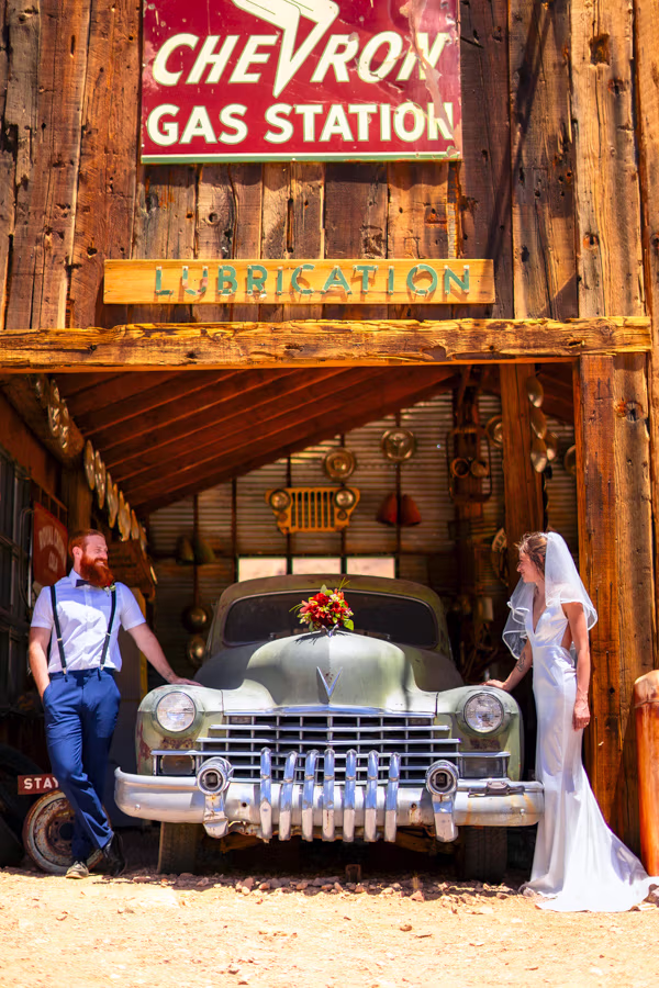 Vintage Chevron station at Nelson Ghost Town Nevada