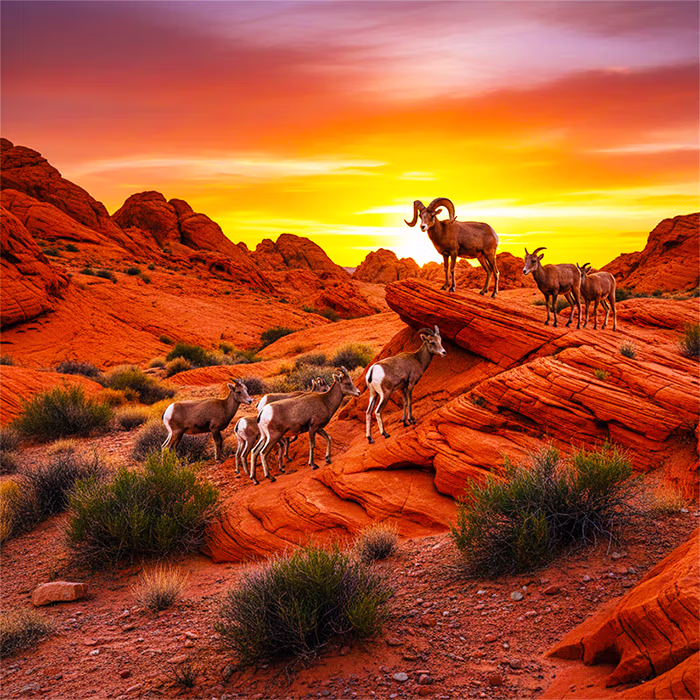 Bighorn sheep at Valley of Fire State Park Nevada