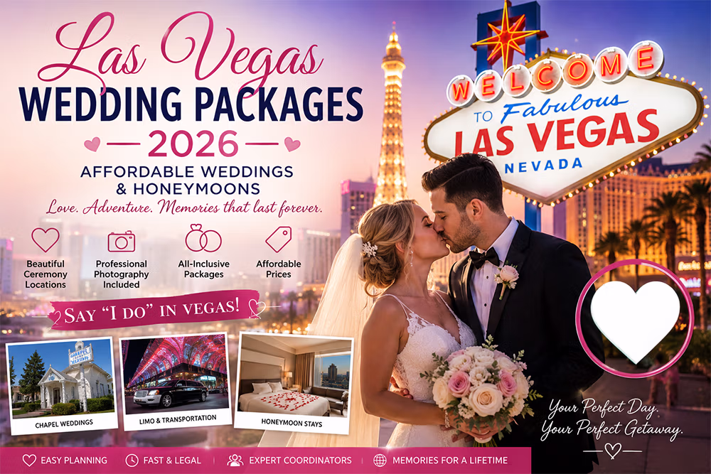 Las Vegas wedding packages 2026 — affordable weddings and honeymoons by LVWC.com