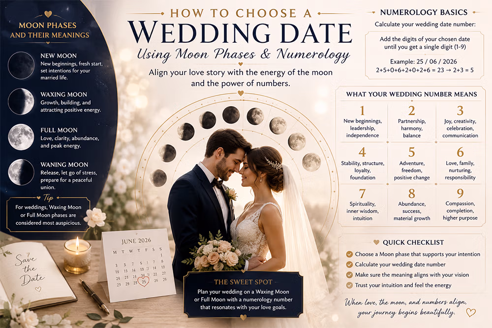 How to choose a wedding date using Moon phases and numerology — LVWC.com